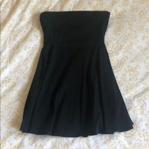Black Strapless Express Skater Dress